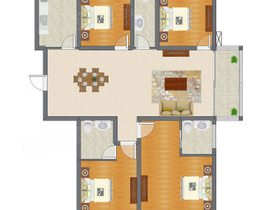 4室2厅 117.30平米