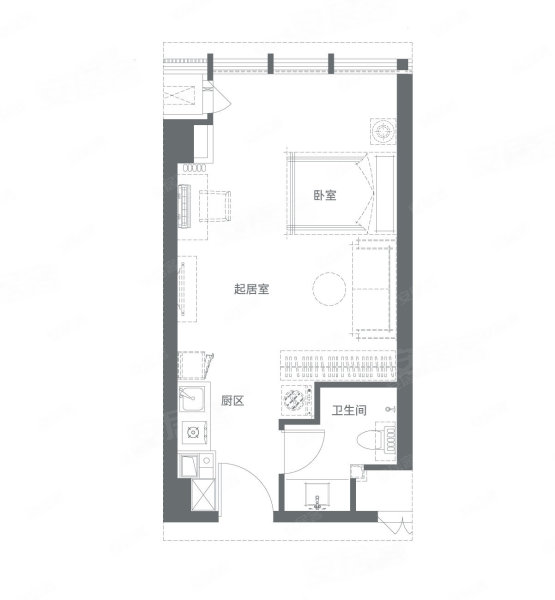 万科城际之光1室1厅1卫46㎡南24万