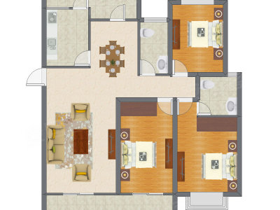 3室2厅 141.57平米