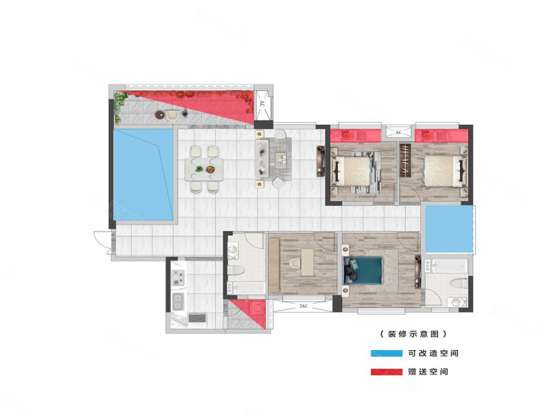 广大城4室2厅2卫125.97㎡南82万