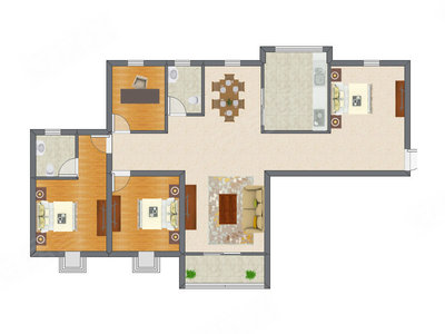 4室3厅 98.90平米