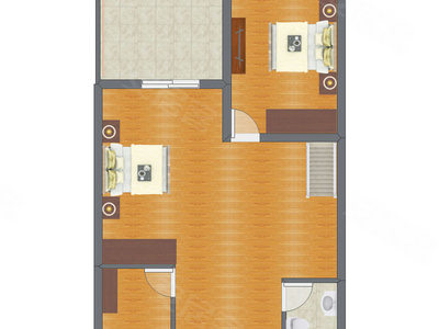 3室2厅 68.82平米户型图