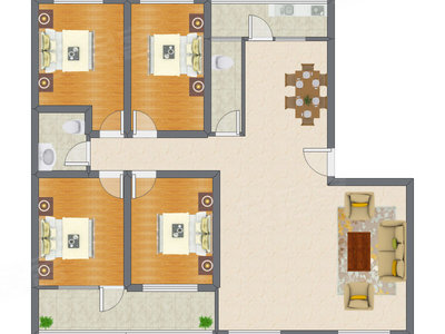 4室2厅 157.10平米