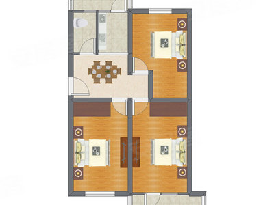 3室1厅 81.83平米