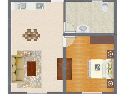 1室1厅 90.00平米