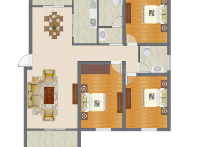 3室2厅 120.03平米