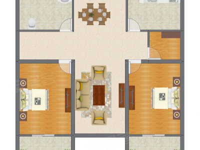 2室2厅 99.34平米