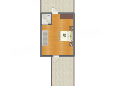 3室1厅 53.72平米