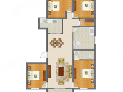 4室2厅 98.85平米