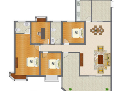 4室2厅 160.41平米
