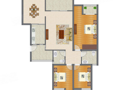 3室2厅 139.50平米
