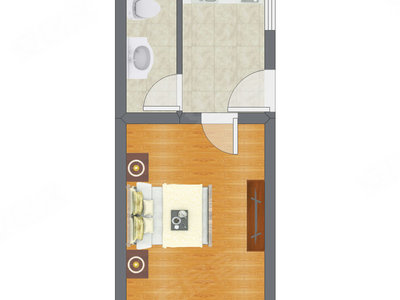1室0厅 32.40平米户型图