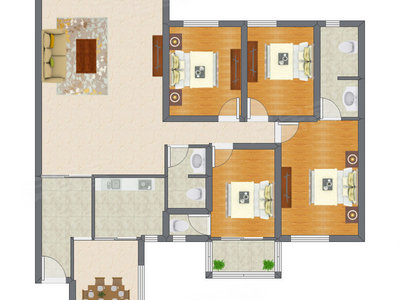 4室2厅 161.21平米