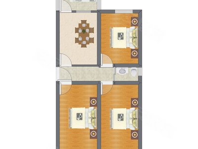 3室1厅 69.98平米