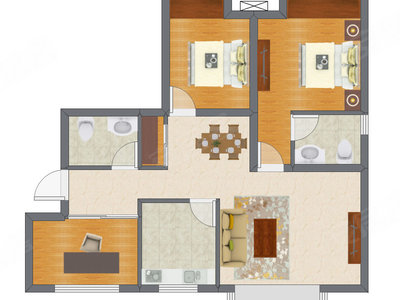 3室2厅 94.15平米