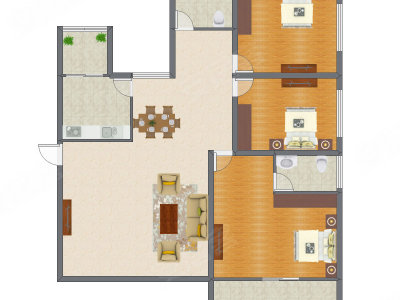 3室2厅 139.87平米