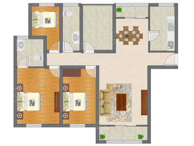 3室2厅 94.11平米