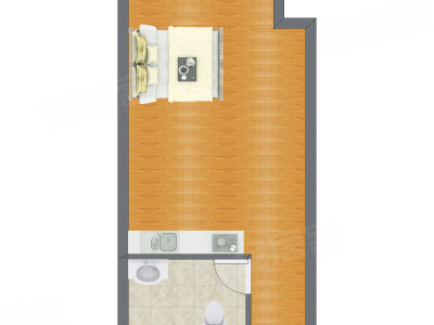 1室0厅 49.00平米户型图