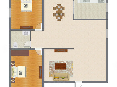 2室2厅 175.00平米户型图
