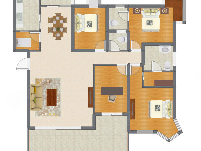4室2厅 180.83平米