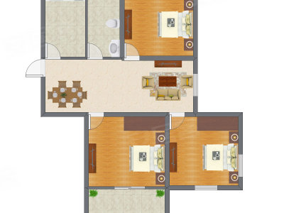 3室2厅 101.00平米