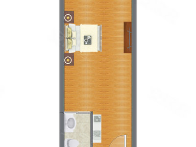 1室0厅 36.81平米