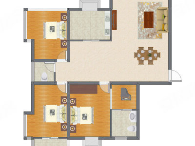 3室2厅 140.96平米