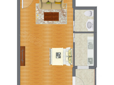 1室0厅 60.76平米