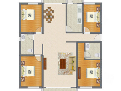 4室2厅 168.83平米