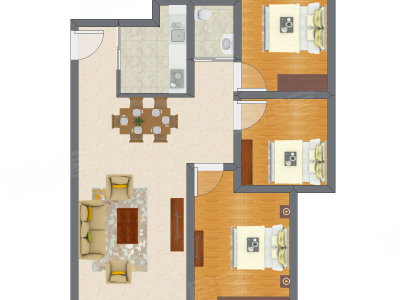 3室2厅 112.20平米户型图