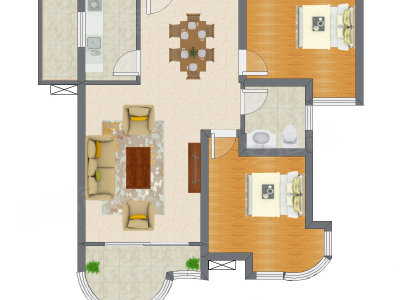 3室2厅 89.14平米