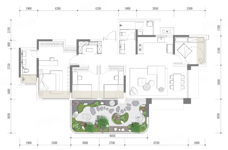 中国电建地产重庆之丘4室2厅139㎡168万二手房图片
