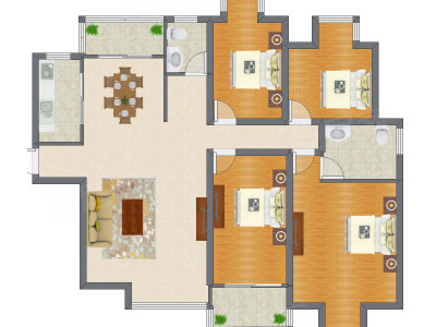 4室2厅 162.60平米