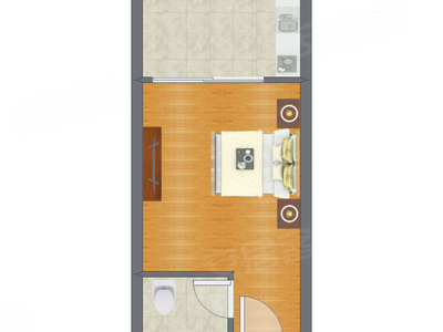 1室0厅 34.20平米