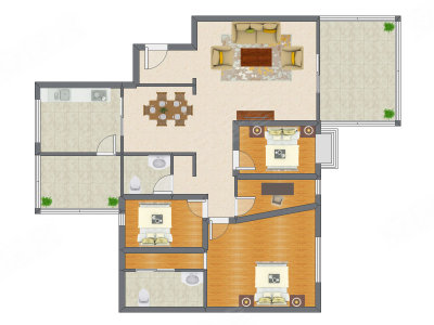 3室2厅 183.83平米