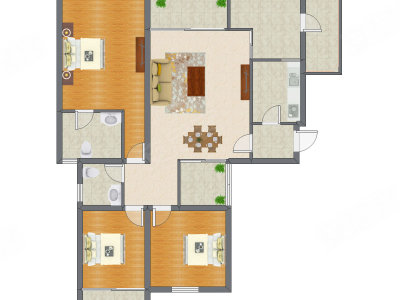 3室2厅 112.80平米