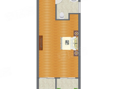 1室0厅 41.85平米