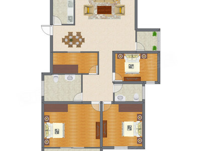 3室2厅 139.40平米