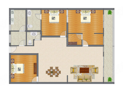3室2厅 181.75平米