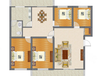 4室2厅 150.98平米