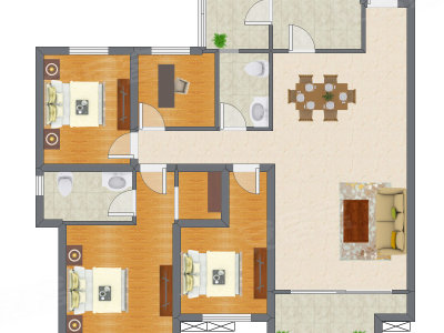 4室2厅 113.70平米