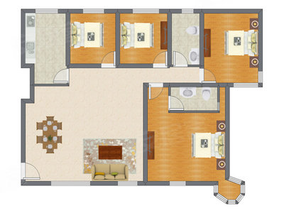 4室2厅 140.45平米