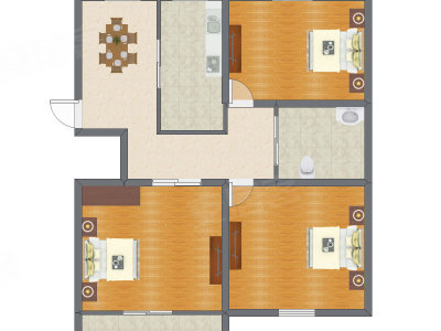 3室1厅 103.68平米