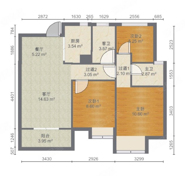 华宇锦绣华城三室两卫精装修拎包入住