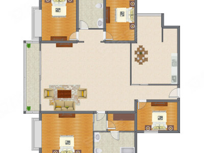 4室2厅 238.17平米
