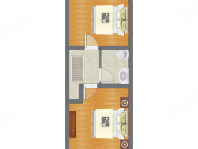 2室1厅 23.12平米