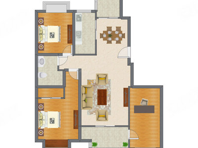 3室1厅 120.31平米