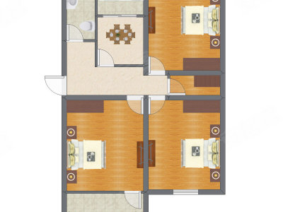 3室2厅 70.28平米