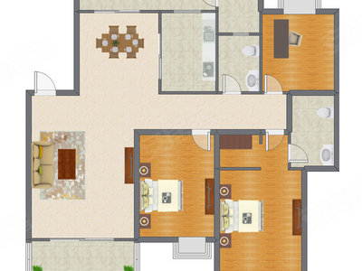 3室2厅 180.77平米