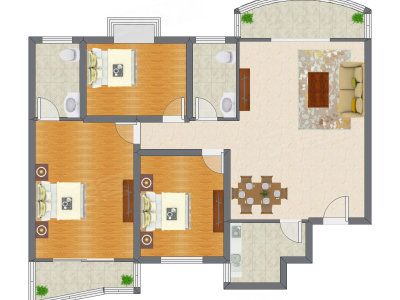 3室2厅 155.68平米